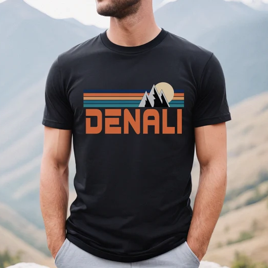 Vintage Denali National Park Camping Nature Lover Hiking alaska comfortable Unisex T-shirt