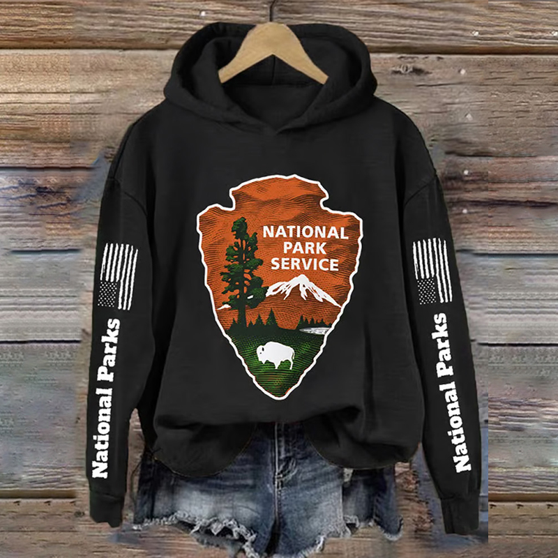Women's Protect Our National Parks Hot Spots Print Hoodie