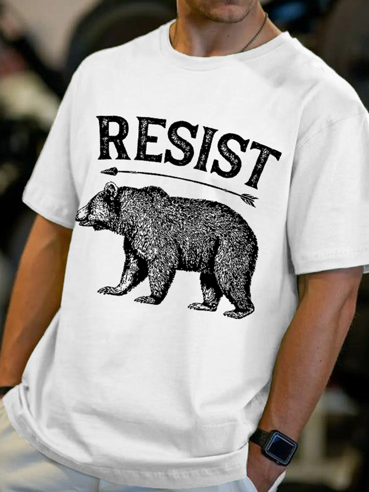 Men's Protect Our National Parks Bear Print Comfy T Shirt