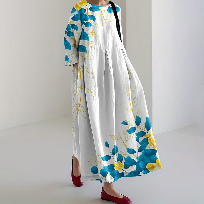 Vintage Hope With Ukrainian Stop Ukr War pattern Dress