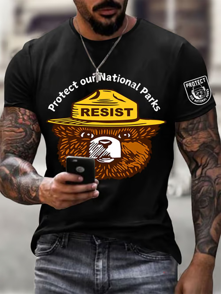 Men's Protect Our National Parks Printed T-shirt