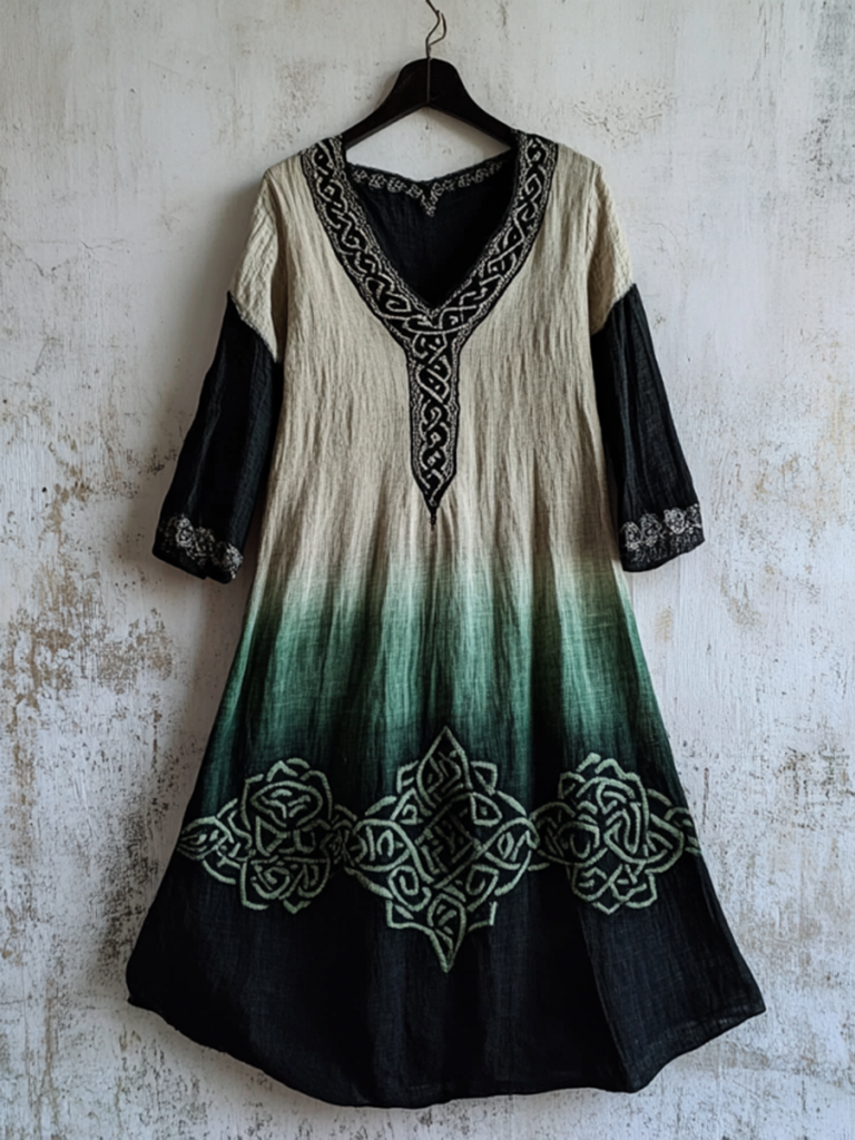 Vintage Tribal Celtic Knot Life Of Tree Gradient Art Art Maxi Dress