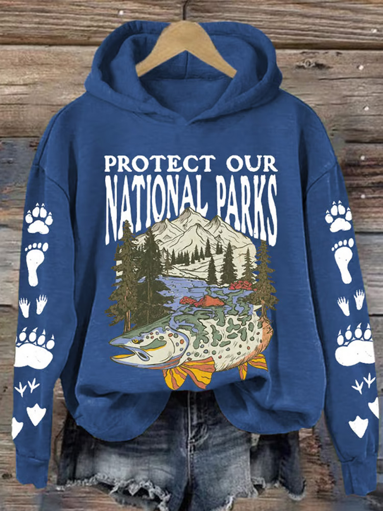Women's Protect Our National Parks Printed Sweatshirt