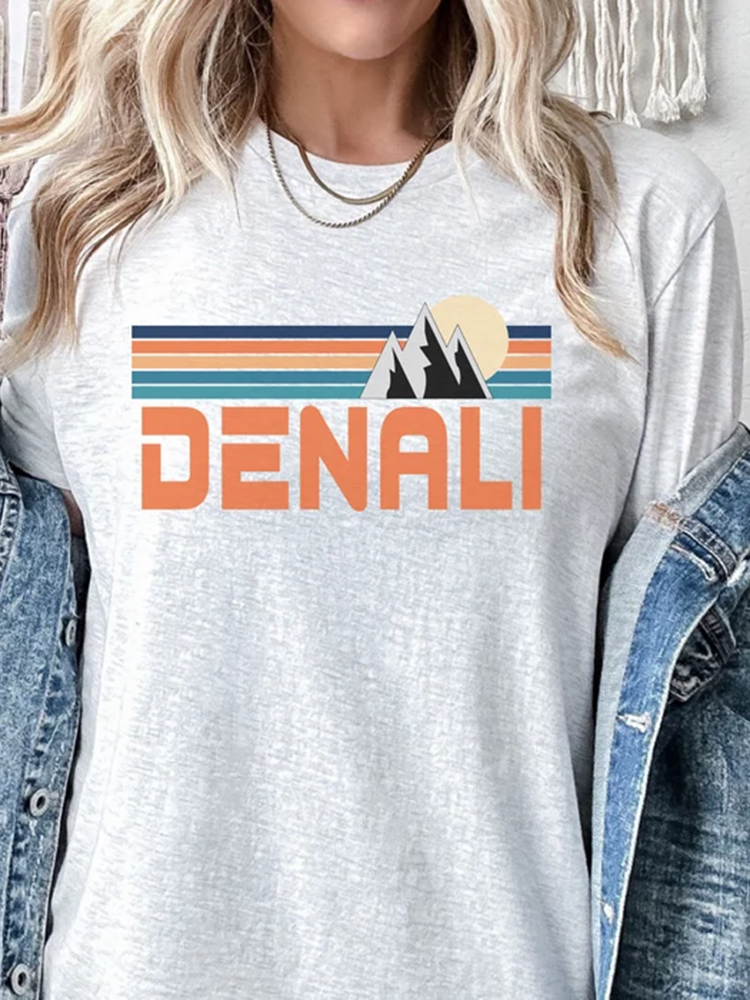 Vintage Denali National Park Camping Nature Lover Hiking alaska comfortable Unisex T-shirt