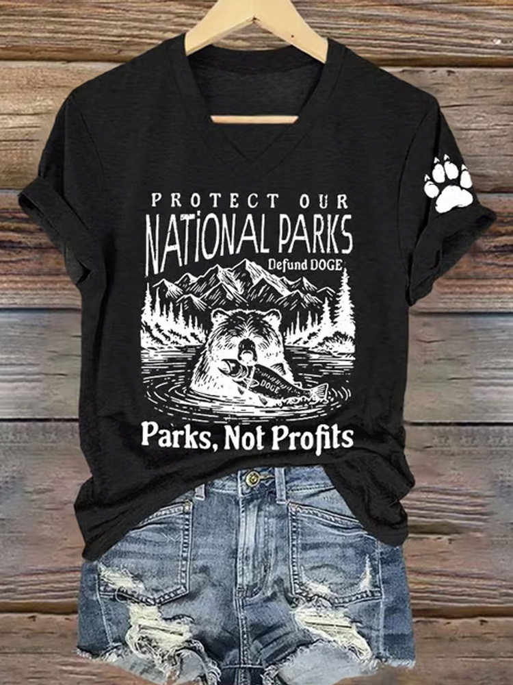 Women's Protect Our National Parks Printed T-shirt