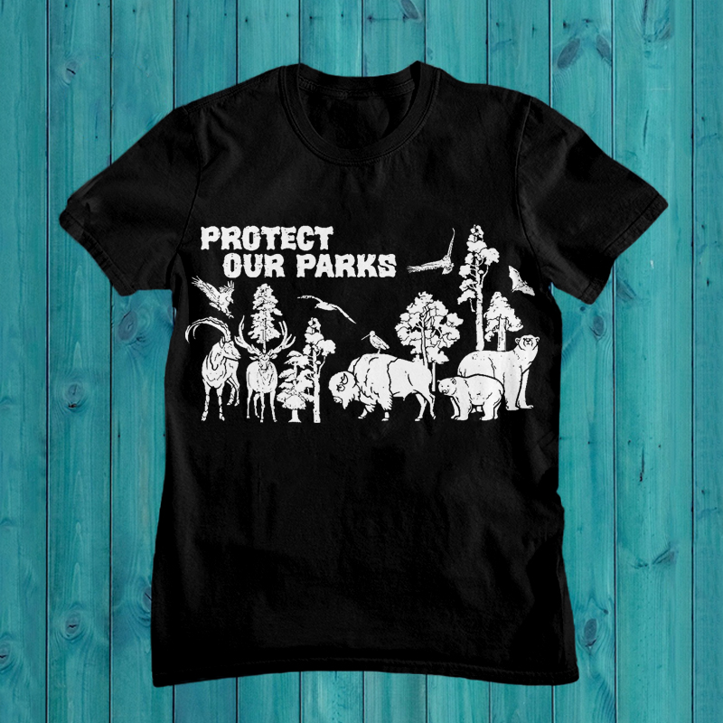 Protect Our Park Print Short Sleeve Comfy T Shirt