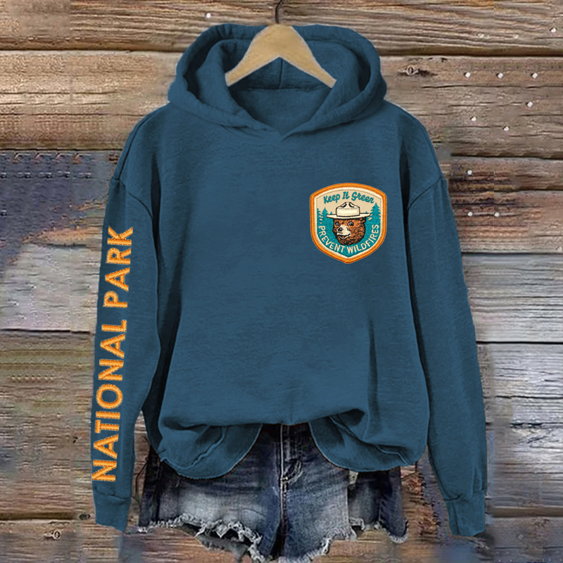 Keeping It Green Protecting Nature Awareness Print Hoodie