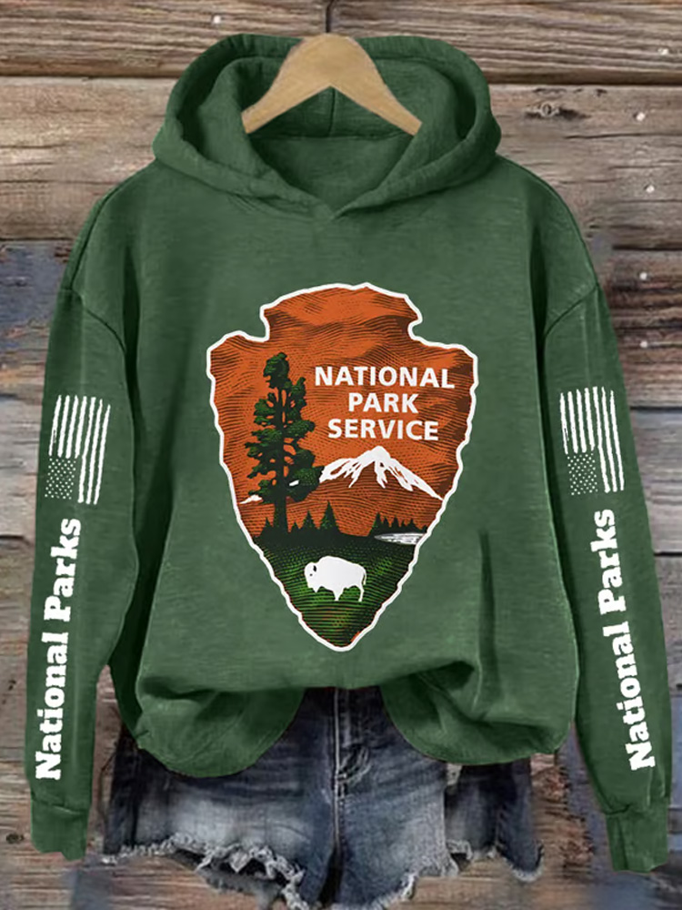Women's Protect Our National Parks Hot Spots Print Hoodie