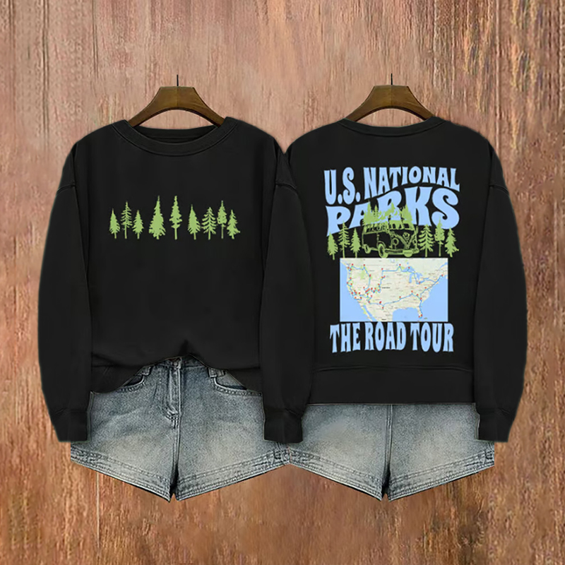 Women's Support National Parks Printed Sweatshirt