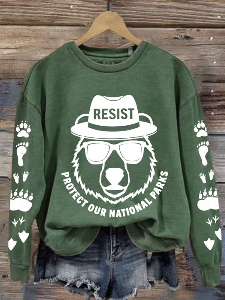 Women's Protect Our National Parks Printed Sweatshirt