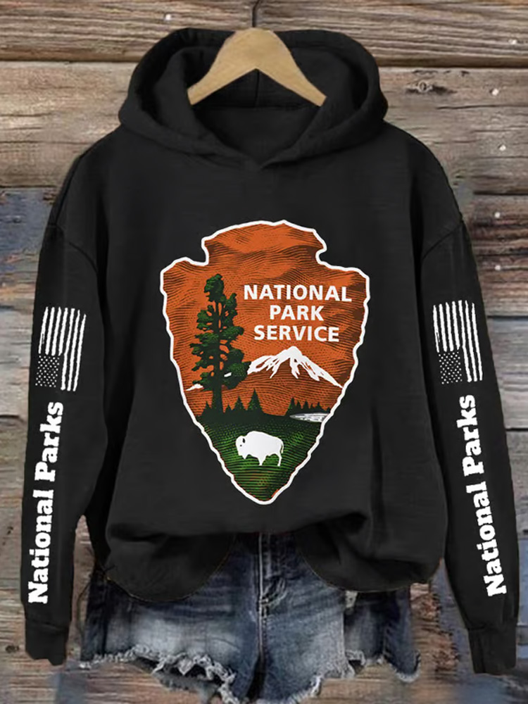 Women's Protect Our National Parks Hot Spots Print Hoodie