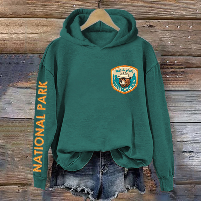 Keeping It Green Protecting Nature Awareness Print Hoodie