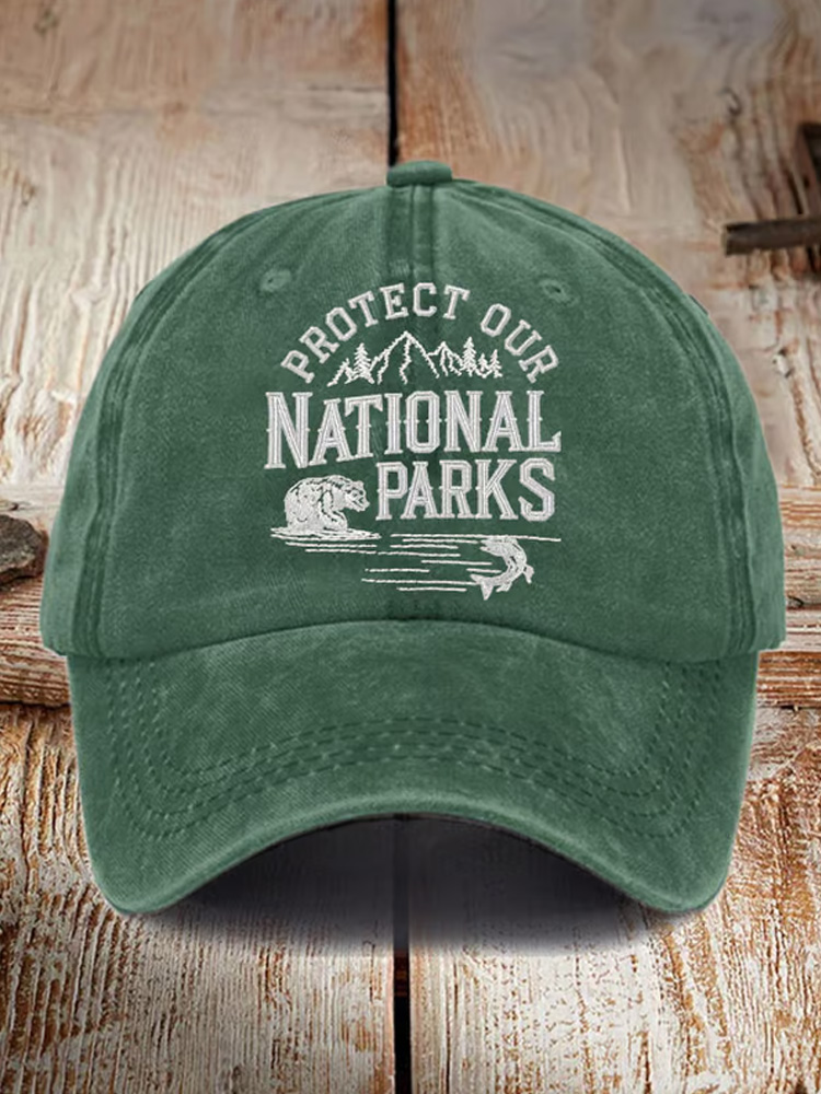 Protect Our National Parks Print Baseball Cap